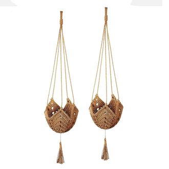 OEM Cesta Colgante Para Plantas, Maceta Colgante De Yute, Maceta De Pared Hecha A Mano, Apta Para Interiores Y Exteriores (maceta No Incluida)