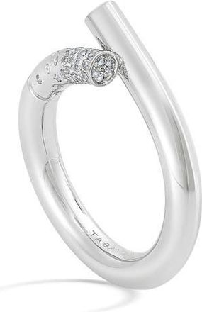 Tabayer Oera Knot Diamond Bypass Ring in 18K White Gold at Nordstrom, Size 7.5