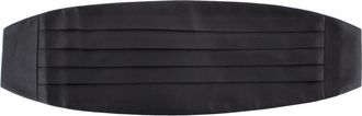 Trafalgar Store Big & Tall Sutton Solid Color Silk Cummerbund in Black at Nordstrom