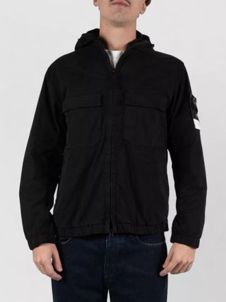 Stone Island cotton hooded jacket