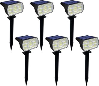 OEM Conjunto De Varios Focos Solares, 56 Led, Luz Blanca Fr&iacute;a, Resistentes Al Agua Ip65, Para Jard&iacute;n, C&eacute;sped, Entrada De Veh&iacute;culos