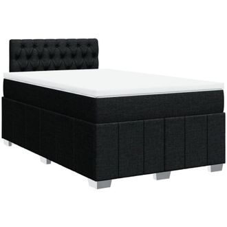 vidaXL Vidaxl - Cama Box Spring Con Colch&oacute;n Tela Negro 120x200 Cm