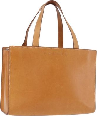 Celine Handbag Leather Brown Leather Handbag (Pre-Owned)