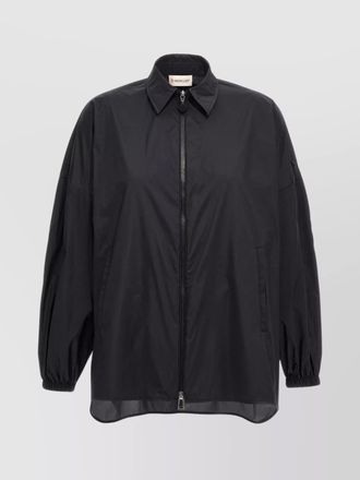 Moncler ruffled windbreaker drawstring hood