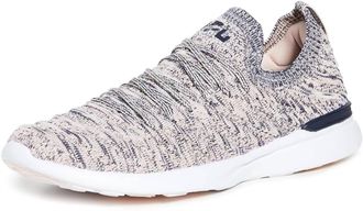 Athletic Propulsion Labs Womens Techloom Wave Athletic Sneakers In Rose Dust/navy/melange