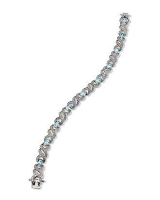 Savvy Cie Jewels 4.02 Ct. Tw. Blue Topaz Link Bracelet
