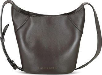 Brunello Cucinelli leather bucket bag - women - Lambskin - One Size - Brown