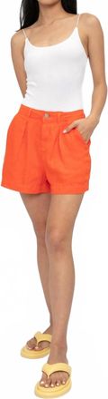 L'agence Zahari Pleated Short In Cherry Tomato