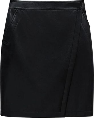 Anine Bing Wikkel Mini Rok - Dames - Korte rokken - Zwart - L - Rokken