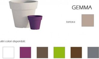 Monacis Jarr&oacute;n Moderno Xxl De Dise&ntilde;o, &Oslash;110 Mm, H95 Mm, En Pol&iacute;mero Resistente De Color Gris Paloma, Para Interiores Y Exteriores - Hecho En Italia - Monacis