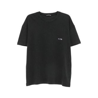 Cole Buxton Tops, Heren, Zwart, S, Katoen, Logo Geborduurd T-shirt