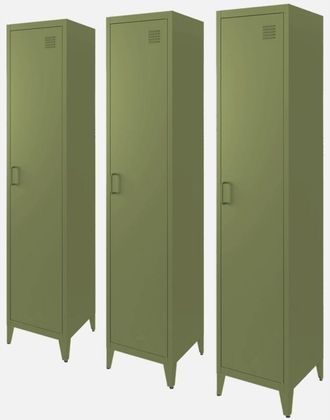 Sweeek Armario Dormitorio Industrial Con 4 Almacenamientos, Set De 3