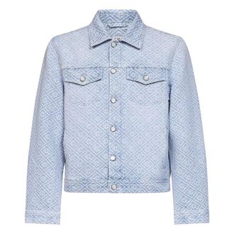 Casablanca Monogram Denim Jacket - male - Casablanca - Denim Jackets - Blue - 2XL - Jackets