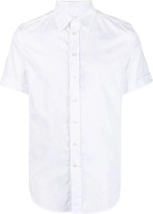Etro Shirt met korte mouwen - Heren - Korte mouwen Overhemden - Wit - M - Katoen - Overhemden