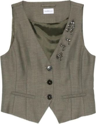 Marella Stijlvolle Jassen voor Vrouwen - Dames - Gillet - Groen - XS - Kostuums