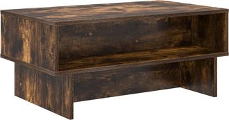 vidaXL Mesa De Caf&eacute; Roble Ahumado 80 X 46 X 35 Cm Madera De Ingenier&iacute;a Vidaxl