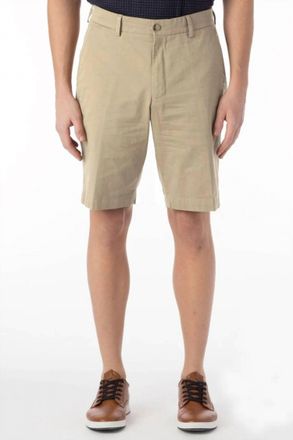 Ballin Broken Twill Stretch Cotton Shorts In Tan