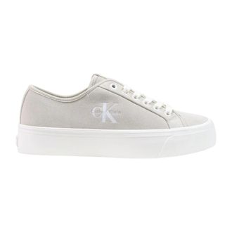 Calvin Klein Sneakers, female, Beige, Size: 11 US Minimalist Sneakers