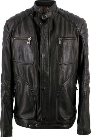 Belstaff Weybridge Black Leather Jacket Size L