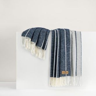 Lands Downunder Fiji Stripe Throw in Navy at Nordstrom