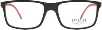 Polo Ralph Lauren PH21265504 Rectangle Full Rim Eyeglasses - Black