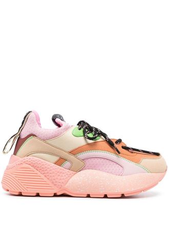 Stella McCartney Eclypse sneakers met colourblocking - Oranje