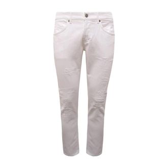 Dondup Slim Fit Jeans, male, White, W35, Distressed Skinny Trousers