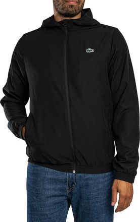 Lacoste Lichtgewicht Jack Met Logo, Zwart