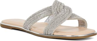 Dune London Ladies LAVENHAM Diamante Flat Heel Sandals Size UK 3 Casual Sandals