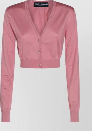 Dolce & Gabbana short v-neck sweater long sleeves