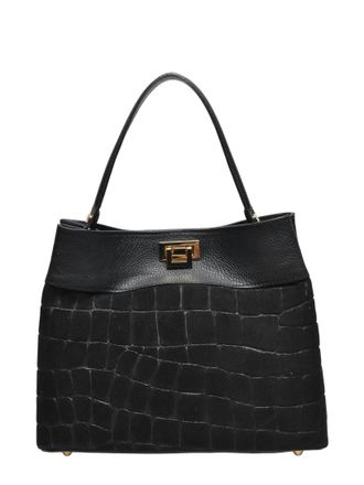 Anna Luchini Zwart Rundleer Tas