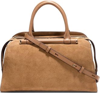 Cole Haan Medium Catherine Leather Satchel in Golden Honey Suede at Nordstrom