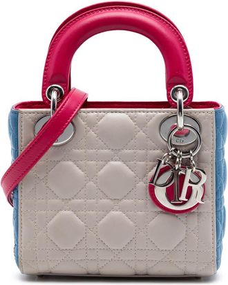 Dior Pre-owned Dior Mini Tricolor Lambskin Cannage Lady Dior Ladies 0C0HE97M9KK601MN