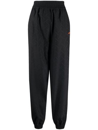 Marcelo Burlon County side zip track pants - women - Polyamide/Polyester/Polyester/Viscose/Virgin Wool - S - Black