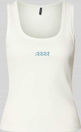 Vero Moda Slim Fit Tank Top aus Baumwoll-Mix Modell DISA in Offwhite, Gr&ouml;&szlig;e XL