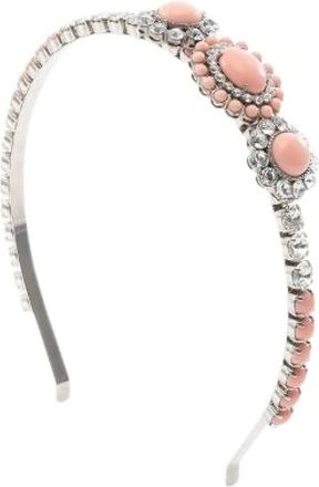 Miu Miu Pre-owned Accessories, female, Multicolor, Size: ONE SIZE Pre-owned Crystal Stainless Steel Headband