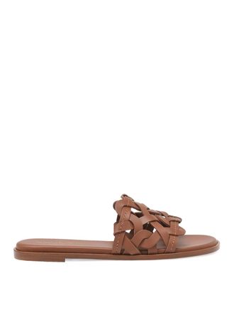 Gianvito Rossi Amalfi Leather Flat Sandals