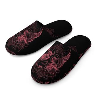 Generic Dark Devil Angeled Mens House Slippers Slip Indoor Slipper On Shoes Warm Outdoor