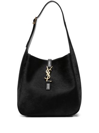 Saint Laurent buckle detail shoulder bag - women - Calf Leather - One Size - Black