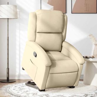 vidaXL Vidaxl - Sill&oacute;n Reclinable Elevable De Tela Color Crema