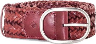 Dragon Diffusion Cintura intrecciata in pelle - Rosso
