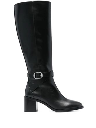 Stuart Weitzman 65mm Esme boots - women - Calf Leather/Calf Leather/Rubber/Calf Leather - 39,5 - Black