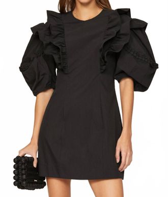 Rhode Resort Varja Ruffled Mini Dress In Black