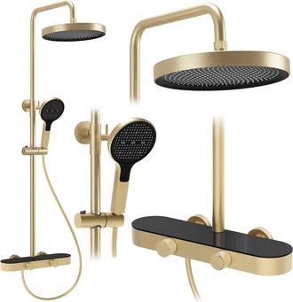 Rea Conjunto De Ducha Rea Creo Brush Gold