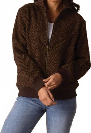 The Normal Brand Heritage Full Zip Cardigan In Brown