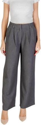 Only High-Waisted Wide-Leg Broeken - Dames - Wijde Broeken - Grijs - M L32 - Broeken