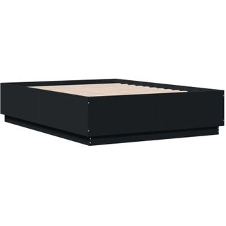 vidaXL Estructura de cama madera de ingeniería negra 120x190 cm vidaXL