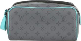Louis Vuitton Pre-owned Bags, male, Gray, Size: ONE SIZE Pre-owned Monogram Eclipse Clutch Bag