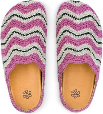 The Sak Bolinas Crochet Ripple Clog in Fuchsia Ripple at Nordstrom, Size 10