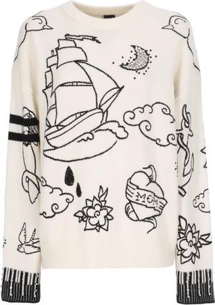 Pinko Pinko, Truien & Vesten, Dames, Beige, M, Wol, Andros Sweater